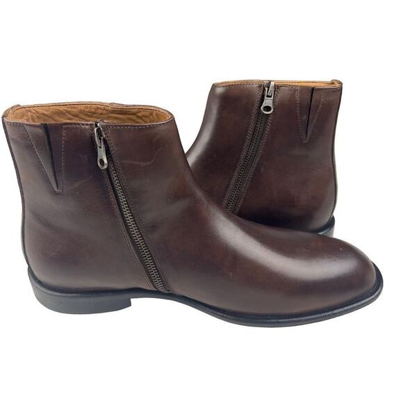 DONALD‎ PLINER RYAN LEATHER MEMORY FAOM BOOTS IN CAPPUCCINO NWOB MEN'S SIZE 8 - Picture 7 of 15